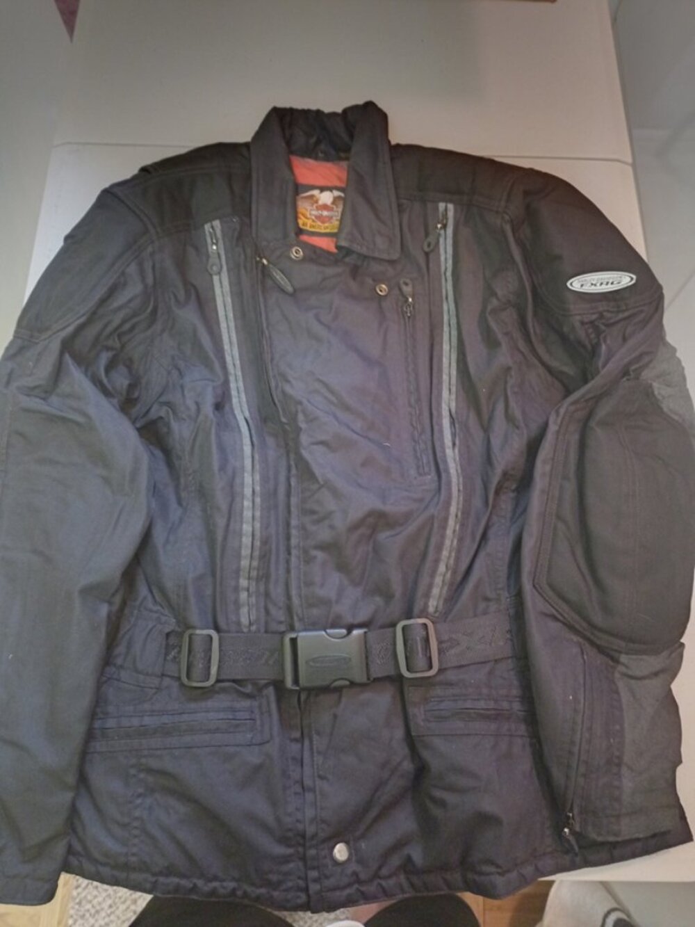 Harley Davidson FXRG Motorcycle Dirtbike Riding Coat Jacket Lined Adult Large